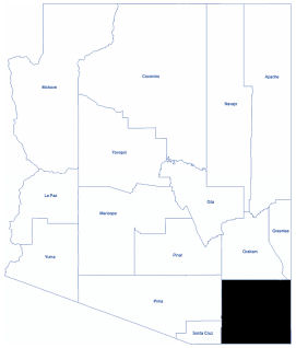 AZ Map with Cochise County highlighted