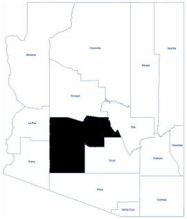AZ Map with Maricopa County highlighted